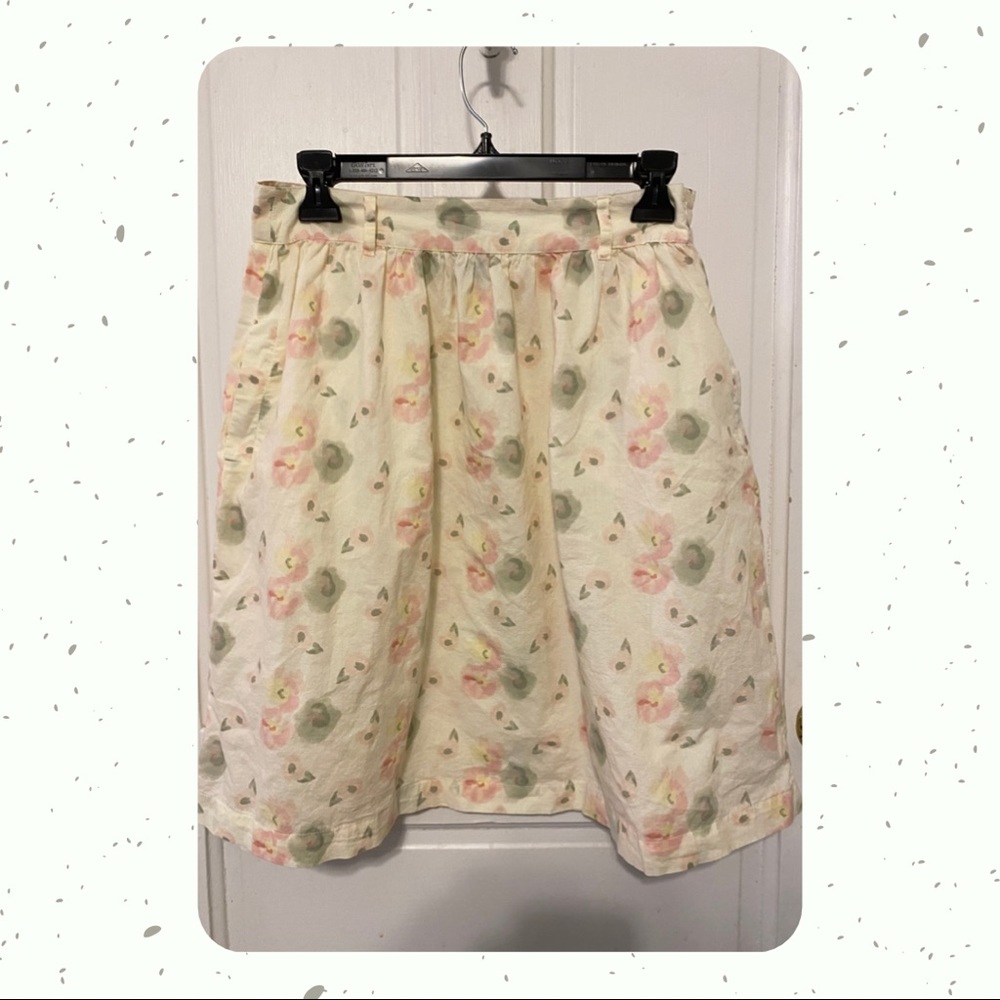 Floral Skirt with Pockets